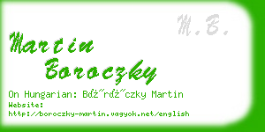 martin boroczky business card